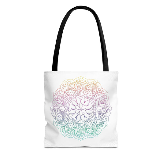 Bohemian Mandala Tote Bag | Floral Everyday Tote | Eco-Friendly Shopping Bag | Gift for Her | Yoga and Meditation Bag