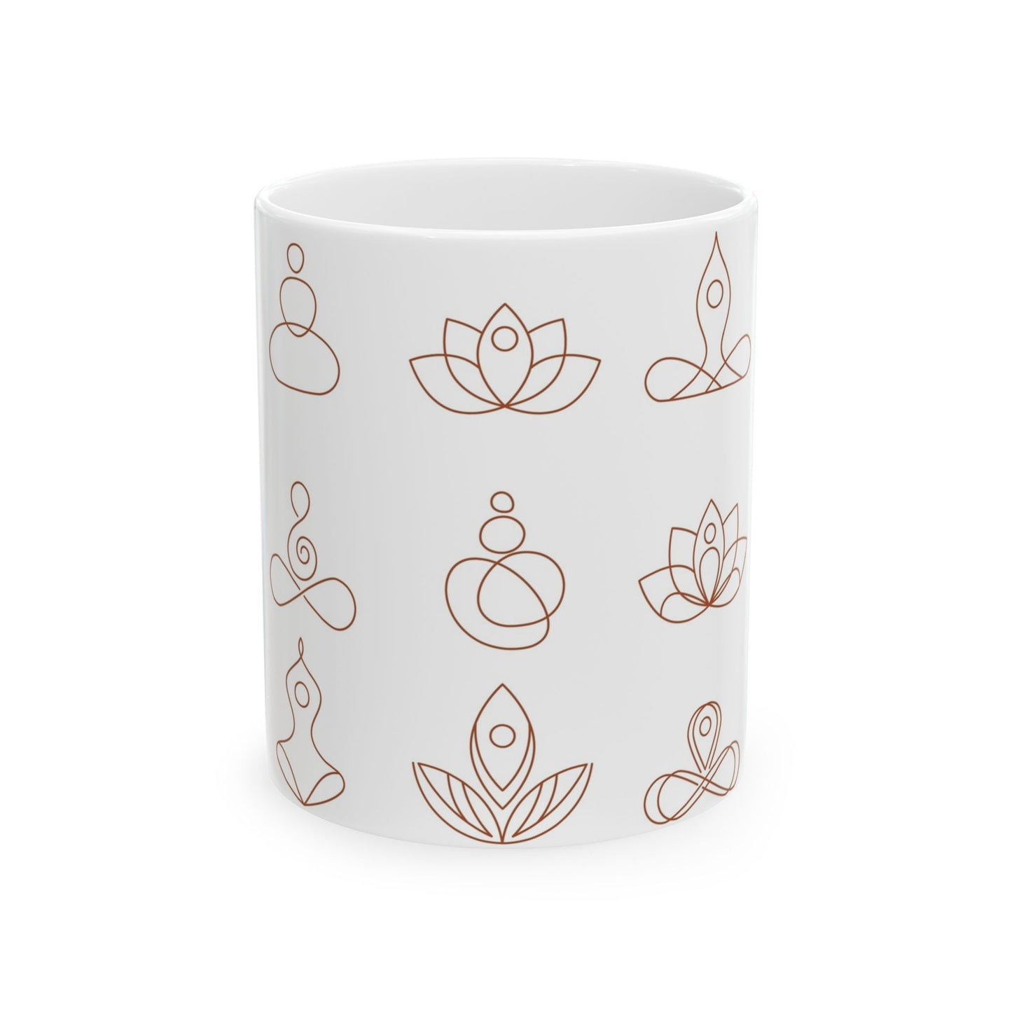 Zen-Inspired Ceramic Mug, Meditation Mug, Yoga Lover Gift, Mindfulness Mug, Inspirational Coffee Cup, Perfect for Relaxation