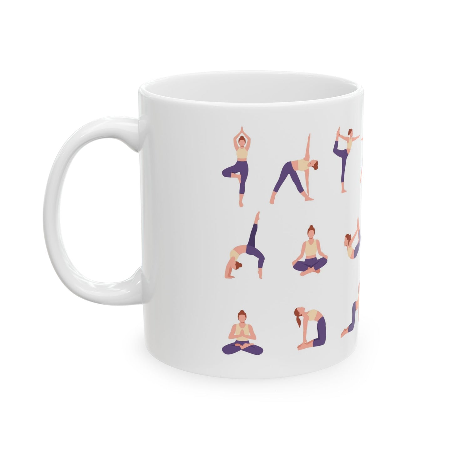 Yoga Ceramic Mug, (11oz, 15oz)