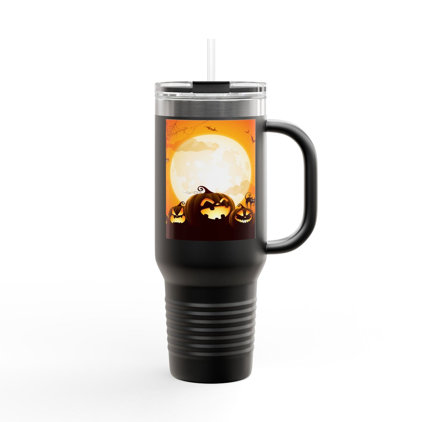 Halloween Insulated Travel Mug, 40oz | Pumpkin Design | Perfect for Fall, Coffee Lovers, Gift for Halloween Parties