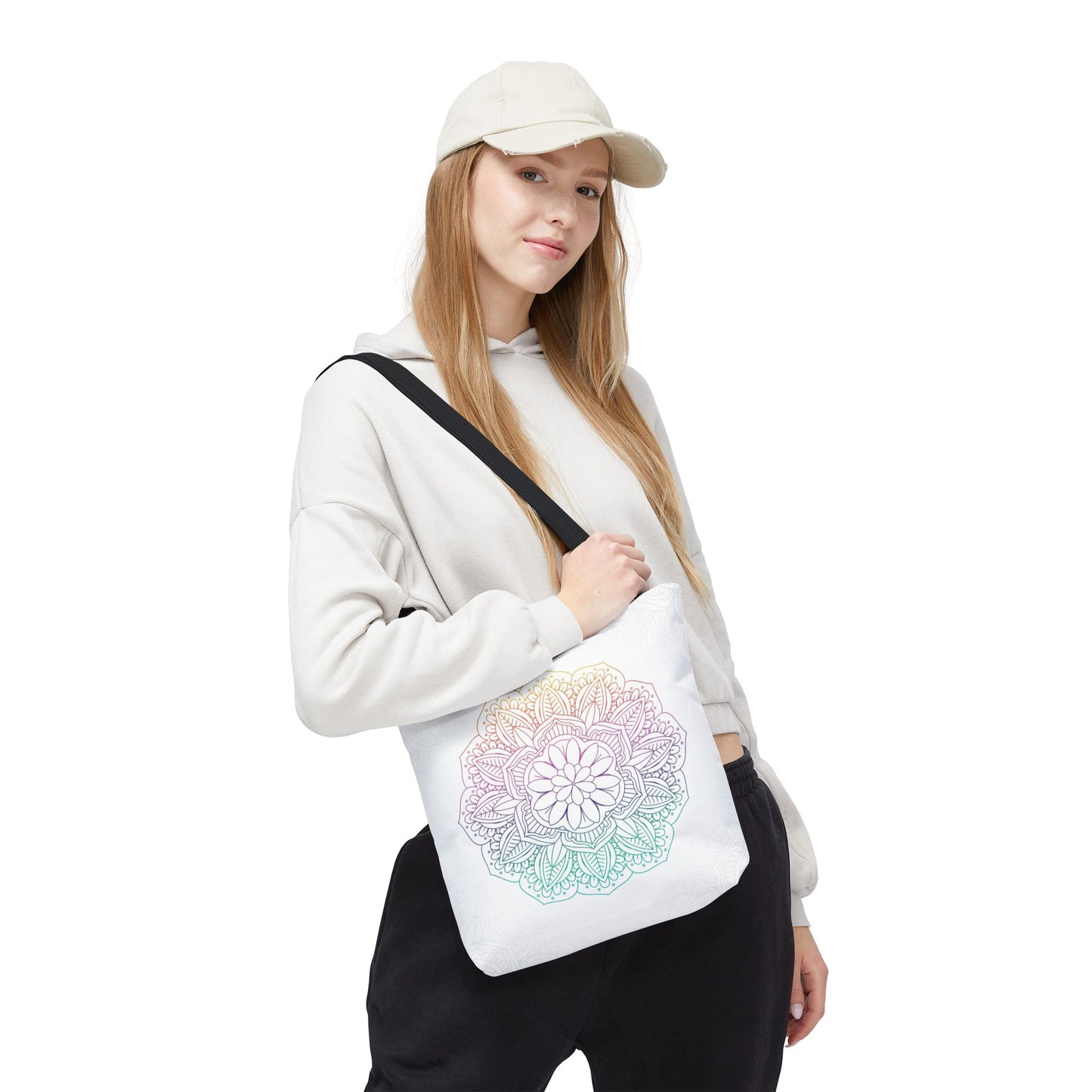 Mandala Tote Bag, Stylish Reusable Tote, Bohemian Bag, Eco-Friendly Shopping Bag, Gift for Her, Yoga Accessories