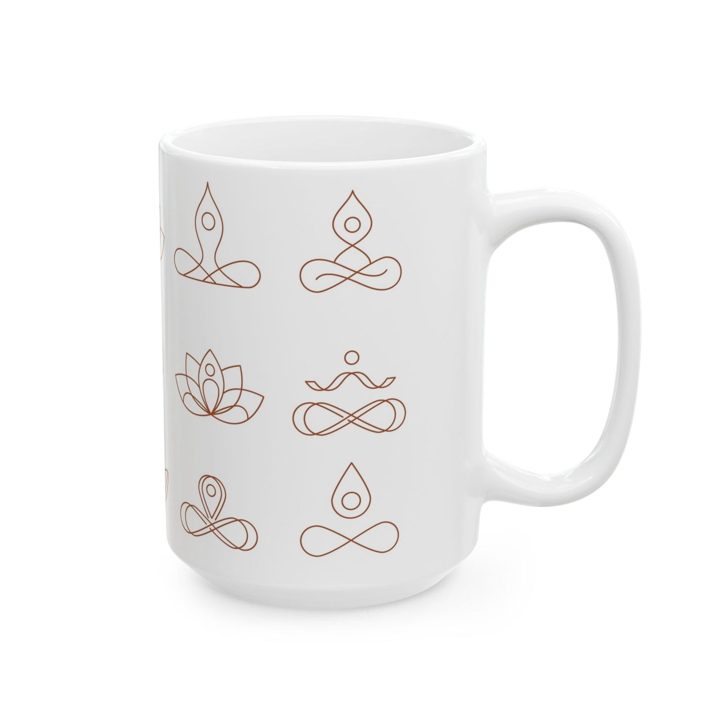 Zen-Inspired Ceramic Mug, Meditation Mug, Yoga Lover Gift, Mindfulness Mug, Inspirational Coffee Cup, Perfect for Relaxation