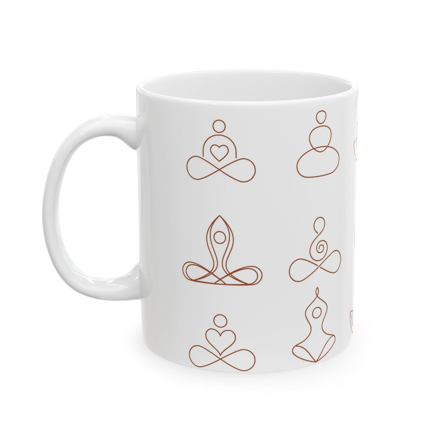 Zen-Inspired Ceramic Mug, Meditation Mug, Yoga Lover Gift, Mindfulness Mug, Inspirational Coffee Cup, Perfect for Relaxation