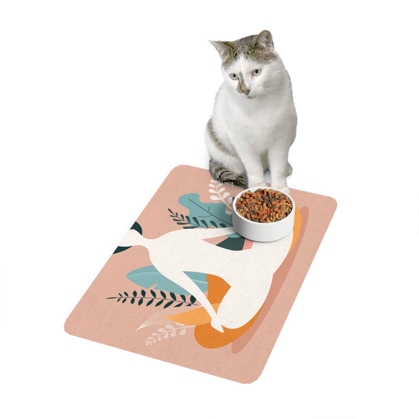 Meditation-Inspired Pet Food Mat - Stylish Non-Slip Design for Dogs and Cats, Pet Feeding Station, Home Decor, Gift Idea