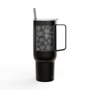 Travel-Inspired Insulated Tumbler - 40oz with Engraved Adventure Designs
