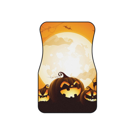 Halloween Car Mats - Spooky Pumpkin Design, Fall Decor, Autumn Gift, Car Accessories, Halloween Party
