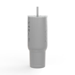 Travel-Inspired Insulated Tumbler - 40oz with Engraved Adventure Designs