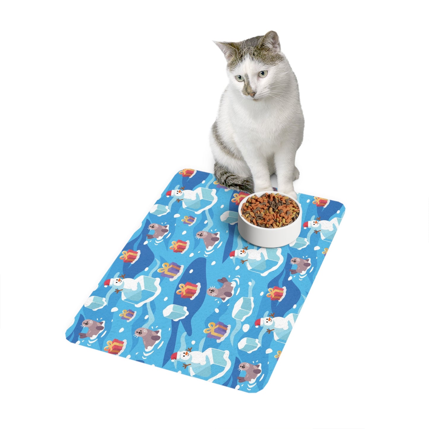 Festive Pet Food Mat (12x18) - Christmas Decor for Pets, Holiday Pet Feeding Mat, Cute Pet Placemat, Winter Animal Design, Dog and Cat [...]