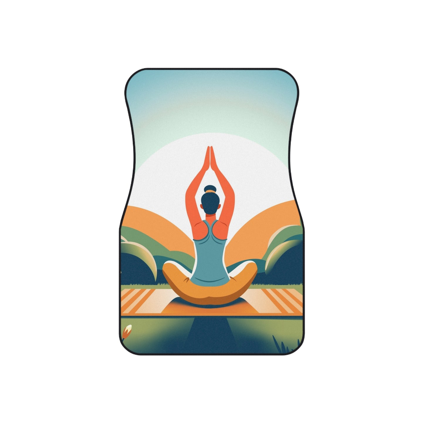 Yoga-Inspired Car Mats (Set of 4) - Zen Vibes for Mindful Driving, Unique Auto Accessories, Gift for Yoga Lovers, Meditation Car [...]