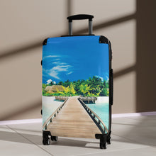 Load image into Gallery viewer, Tropical Travel Suitcase - Ocean View Luggage for Vacations