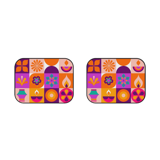 Mandala Colorful Car Mats for Fun & Festive Vibes, Perfect for Holiday Decor, Unique Auto Accessories, Car Interior Style, Unique Gift Idea