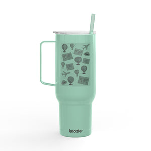 Travel-Inspired Insulated Tumbler - 40oz with Engraved Adventure Designs