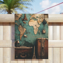 Load image into Gallery viewer, Vintage Map Vibrant Beach Towel