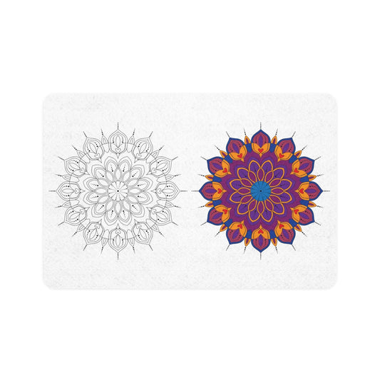Colorful Mandala Pet Food Mat, Fun Pet Accessory, Cat Dog Feeding Mat, Stylish Pet Decor, Pet Gift Idea