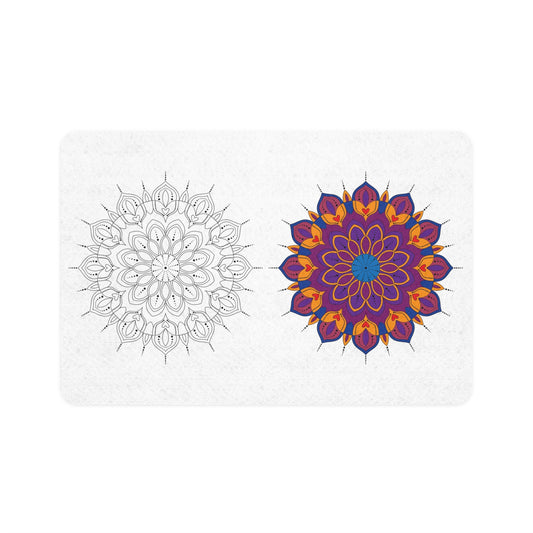 Colorful Mandala Pet Food Mat, Fun Pet Accessory, Cat Dog Feeding Mat, Stylish Pet Decor, Pet Gift Idea