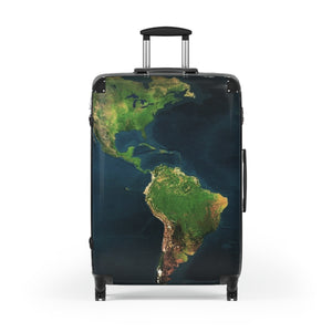 Travel Suitcase with World Map Design, Luggage for Adventurers, Vacation Gear, Travel Accessories, Unique Gift for Explorers