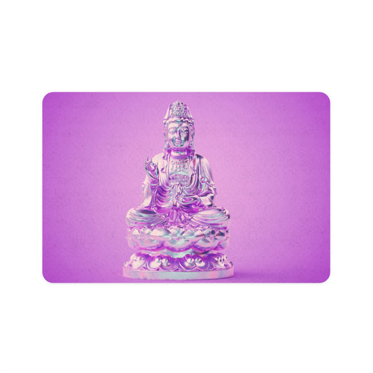 Buddha-Inspired Pet Food Mat | 12x18 Dog & Cat Feeding Mat, Pet Decor, Home Accessory, Gift for Pet Lovers, Buddha Design