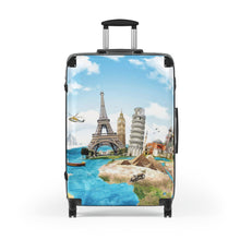 Load image into Gallery viewer, Travel Adventure Suitcase - World Landmarks Design