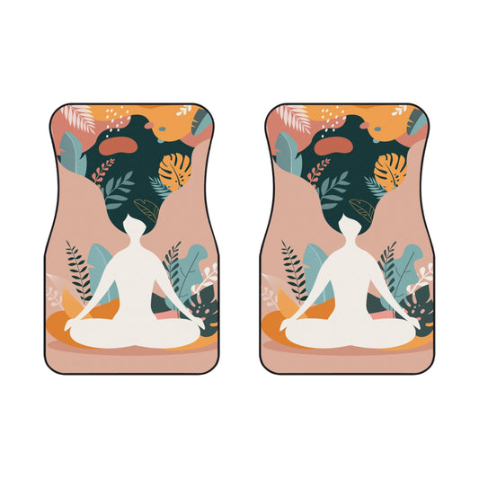 Meditation Car Mats - Zen Auto Accessories, Yoga Decor, Mindfulness Gift, Car Interior, Unique Home Decor