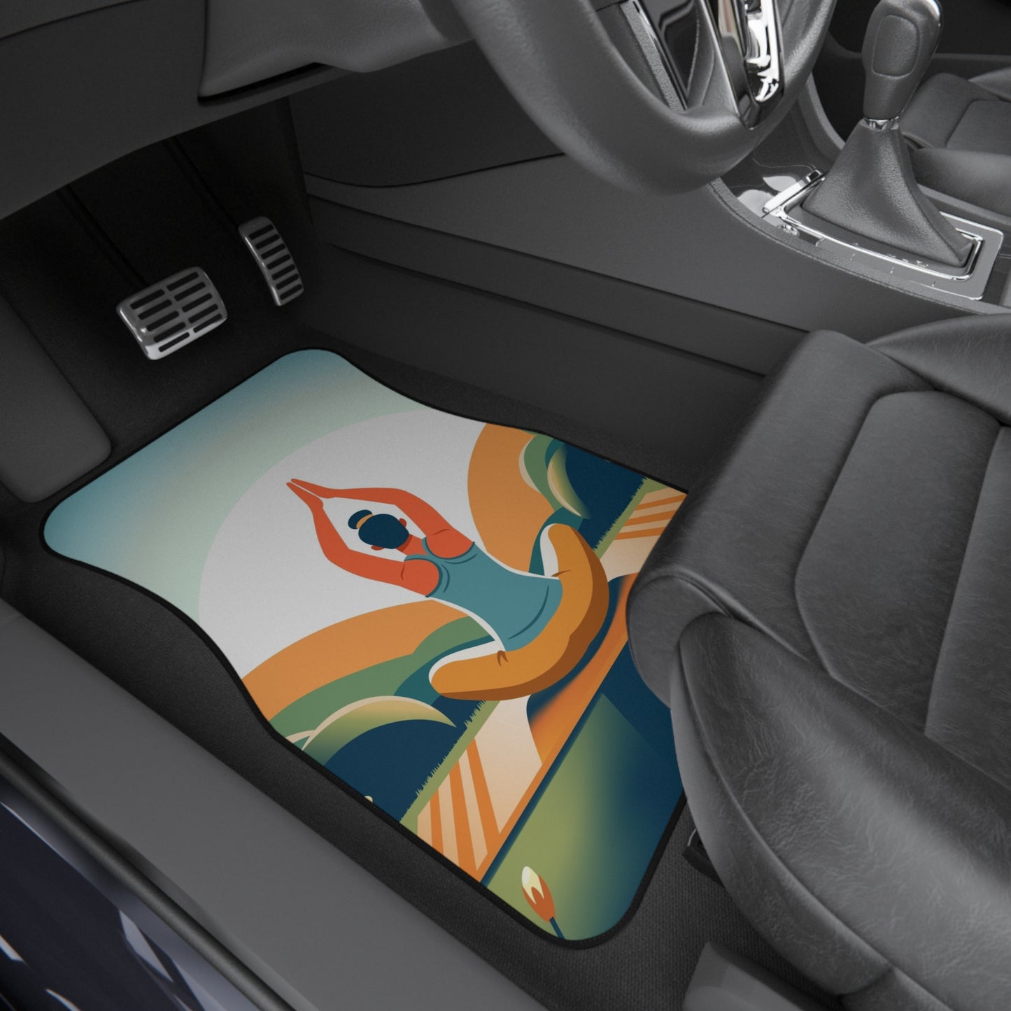 Yoga-Inspired Car Mats (Set of 4) - Zen Vibes for Mindful Driving, Unique Auto Accessories, Gift for Yoga Lovers, Meditation Car [...]