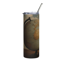 Load image into Gallery viewer, Globe-Inspired Stainless Steel Tumbler | 20oz Travel Mug for Adventure Lovers