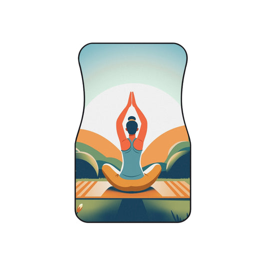 Yoga-Inspired Car Mats (Set of 4) - Zen Vibes for Mindful Driving, Unique Auto Accessories, Gift for Yoga Lovers, Meditation Car [...]