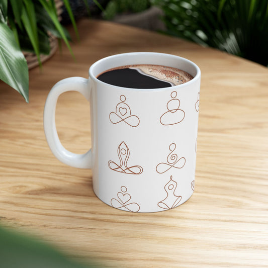 Zen-Inspired Ceramic Mug, Meditation Mug, Yoga Lover Gift, Mindfulness Mug, Inspirational Coffee Cup, Perfect for Relaxation