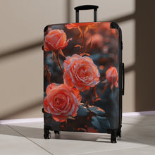 Load image into Gallery viewer, Floral Rose Design Suitcase - Stylish Travel Luggage