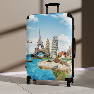 Travel Adventure Suitcase - World Landmarks Design