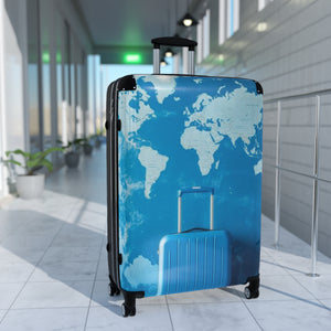 World Map Travel Suitcase - Stylish Carry-On for Adventurers