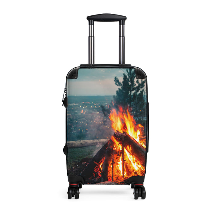 Fireplace Adventure Suitcase - Travel Bag, Luggage, Wanderlust Accessory, Camping Gear, Travel Gift