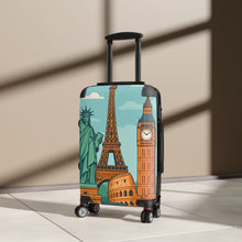 Load image into Gallery viewer, Travel Suitcase with Iconic Landmarks Design - Perfect for Travel Enthusiasts
