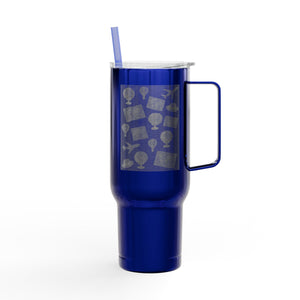 Travel-Inspired Insulated Tumbler - 40oz with Engraved Adventure Designs