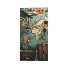 Load image into Gallery viewer, Vintage Map Vibrant Beach Towel