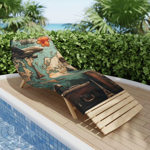 Vintage Map Vibrant Beach Towel