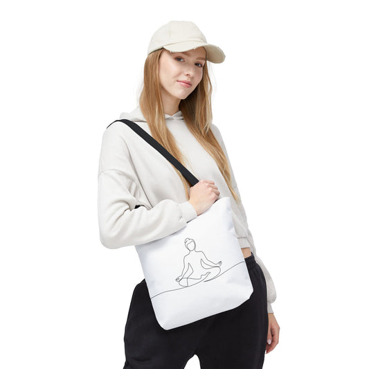 Mindfulness Tote Bag, Yoga Bag, Meditation Tote, Eco-Friendly Shopper, Spiritual Gift, AOP Design
