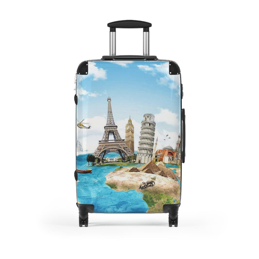 Travel Adventure Suitcase - World Landmarks Design