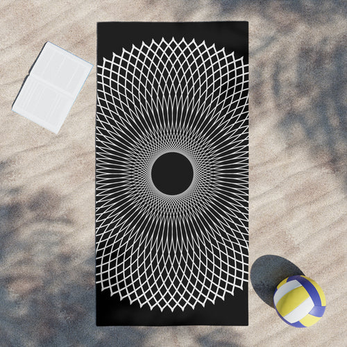 Geometric Pattern Beach Towels, Unique Gift for Beach Lovers, Summer Vibes, Solar Retreat, Poolside Essentials