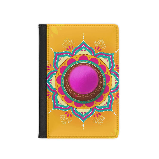 Colorful Mandala Passport Cover, Travel Accessories, Unique Gift, Boho Style, Vacation Essentials, Wanderlust Journal