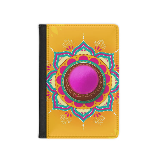 Colorful Mandala Passport Cover, Travel Accessories, Unique Gift, Boho Style, Vacation Essentials, Wanderlust Journal