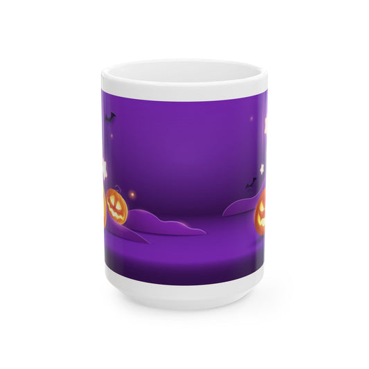 Halloween Themed Ceramic Mug | 11oz & 15oz | Perfect for Spooky Season, Gift for Witch Lovers, Office Decor