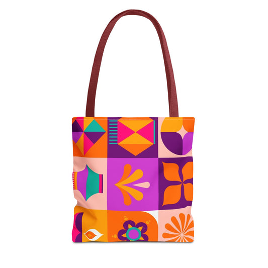Mandala Floral Tote Bag, Colorful Shopping Bag, Stylish Beach Tote, Gift for Her, Eco-Friendly Bag
