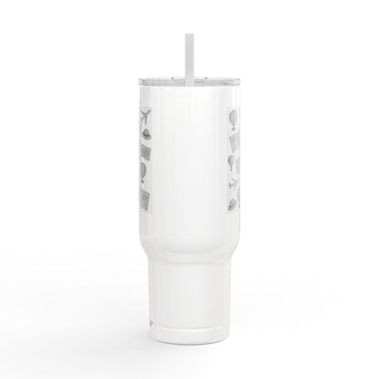 Travel-Inspired Insulated Tumbler - 40oz with Engraved Adventure Designs