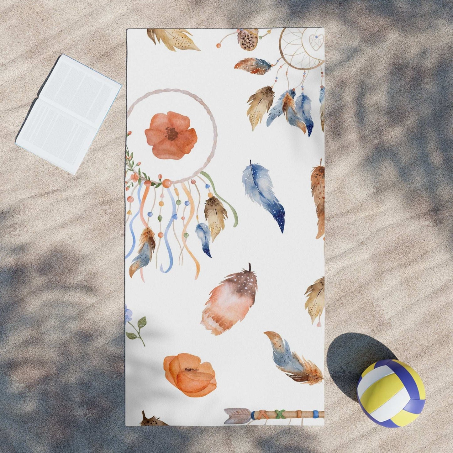 Dreamcatcher Beach Towels, Bohemian Towel, Poolside Decor, Summer Essential, Gift for Beach Lovers, Boho Towel