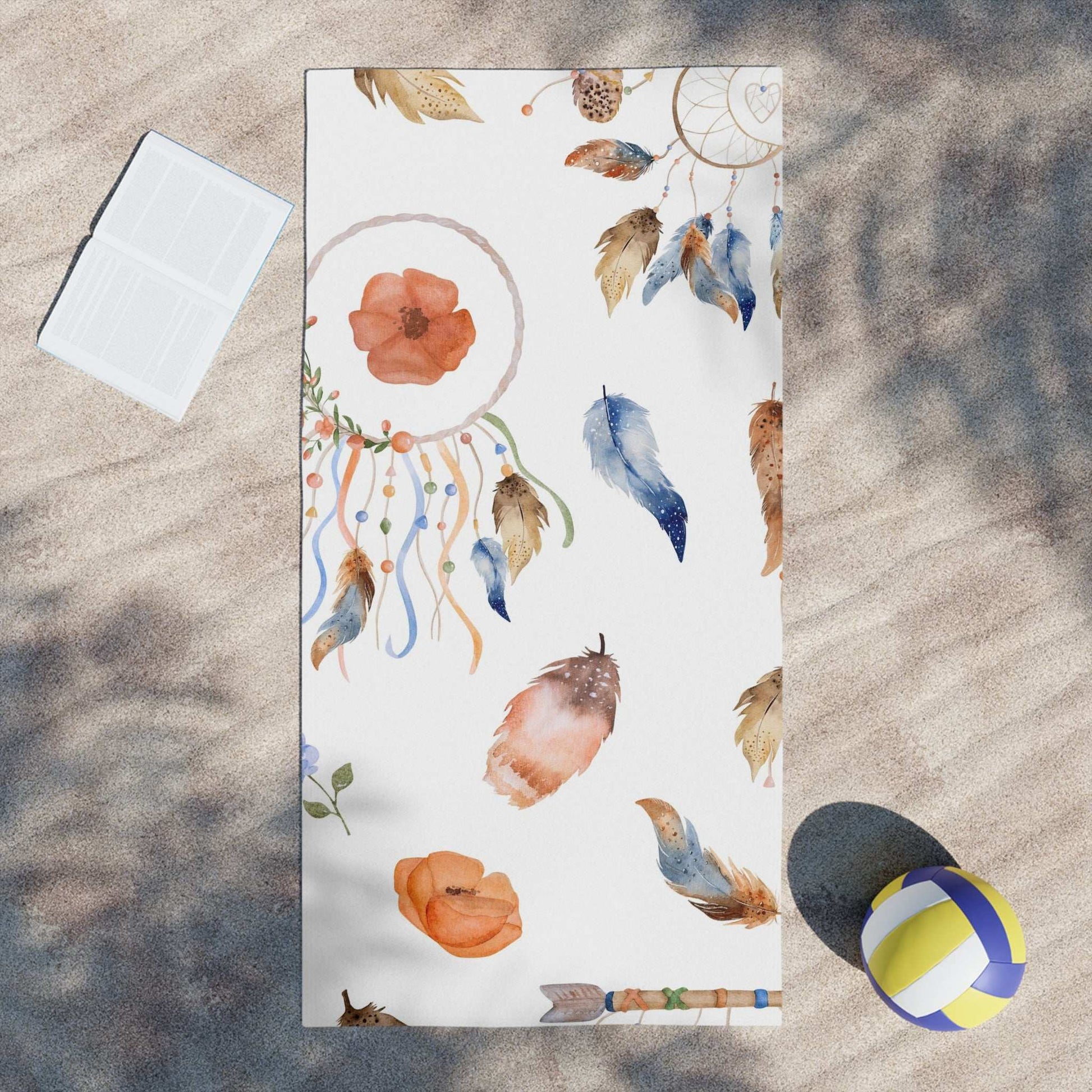 Dreamcatcher Beach Towels, Bohemian Towel, Poolside Decor, Summer Essential, Gift for Beach Lovers, Boho Towel