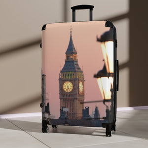 Chic Travel Suitcase with Big Ben Design | Stylish Luggage for Travelers, Vacation, Beach Trips, Gifts for Adventurers