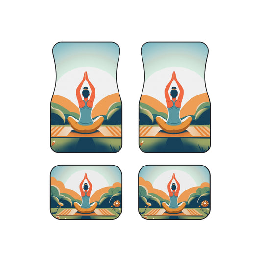 Yoga-Inspired Car Mats (Set of 4) - Zen Vibes for Mindful Driving, Unique Auto Accessories, Gift for Yoga Lovers, Meditation Car [...]