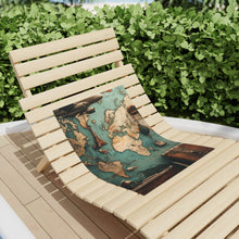 Load image into Gallery viewer, Vintage Map Vibrant Beach Towel