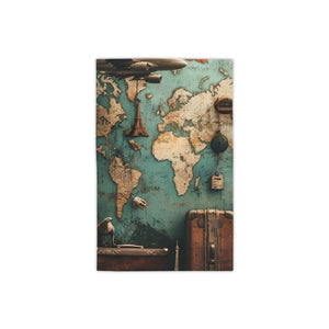 Vintage Map Vibrant Beach Towel