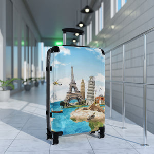 Travel Adventure Suitcase - World Landmarks Design